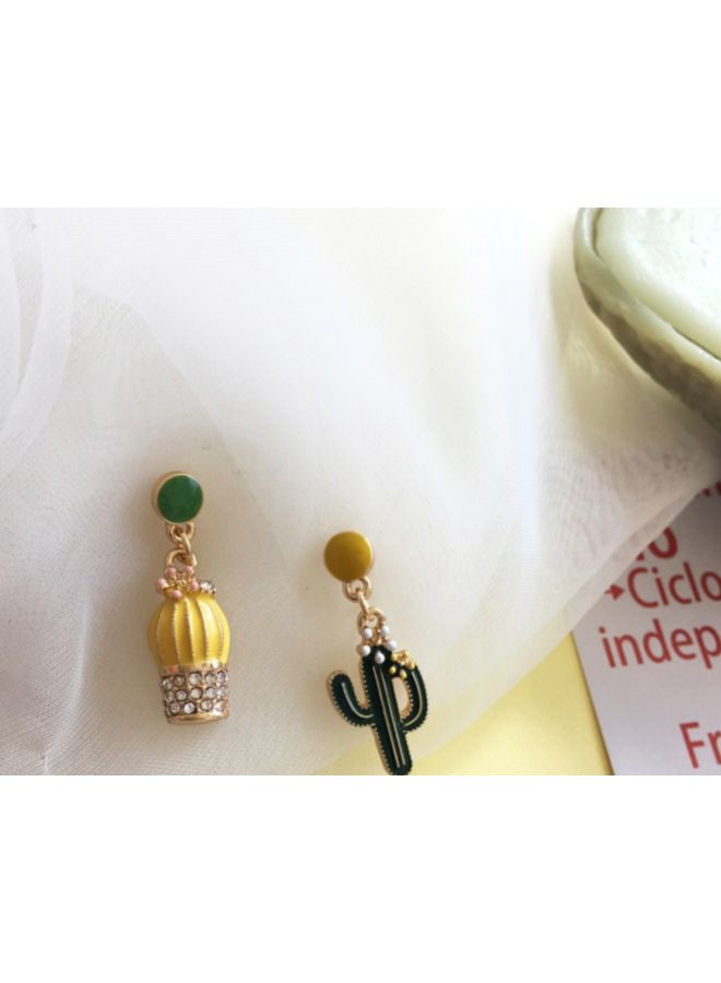 اليشمك أقراط مرصعة بأحجار الراين على شكل صبار - Image 5