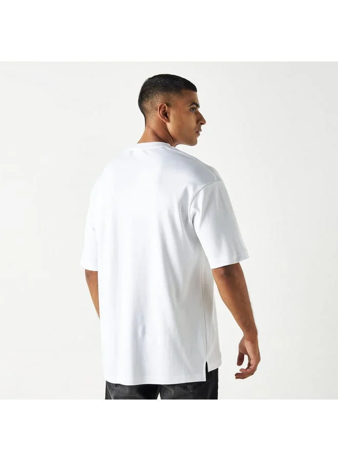 STARTER Starter Logo Print Crew Neck T-shirt with Short Sleeves