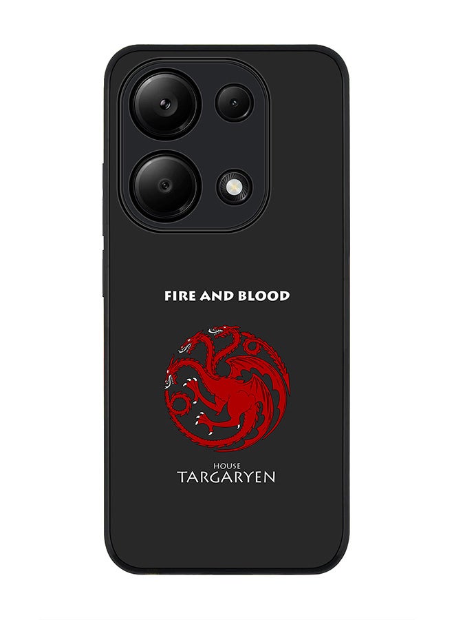Stylizedd Rugged Black Edge Case for Xiaomi Redmi Note 13 Pro 4G / Xiaomi Poco M6 Pro 4G, Slim fit Case Thin Cover -  GOT House Targaryen - Image 1