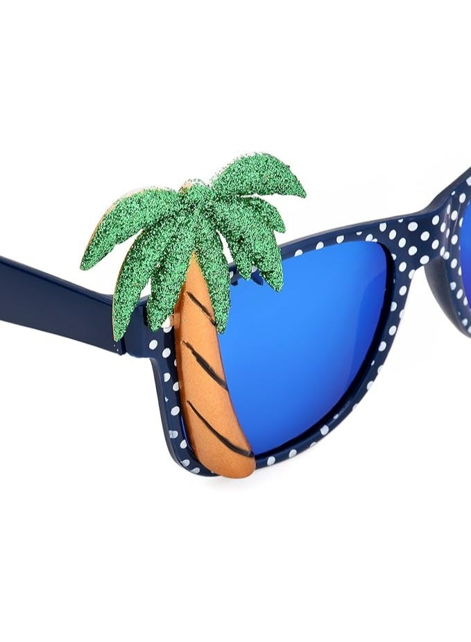 سيوسي بلاي بلينغ نظارات شمسية بتصميم هاواي بتصميم استوائي مبتكر بتصميم فلامنجو وشجرة وببغاء للحفلات التنكرية - Image 4