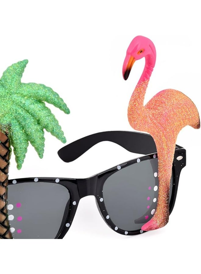سيوسي بلاي بلينغ نظارات شمسية بتصميم هاواي بتصميم استوائي مبتكر بتصميم فلامنجو وشجرة وببغاء للحفلات التنكرية - Image 5