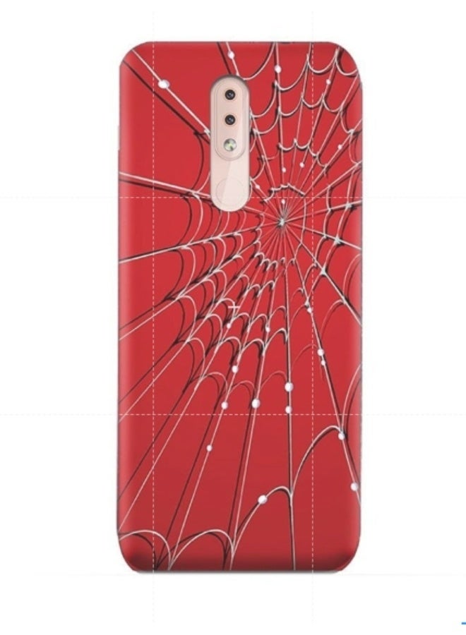 Spider Web Pattern Protective Case Cover For Nokia 4.2 Red
