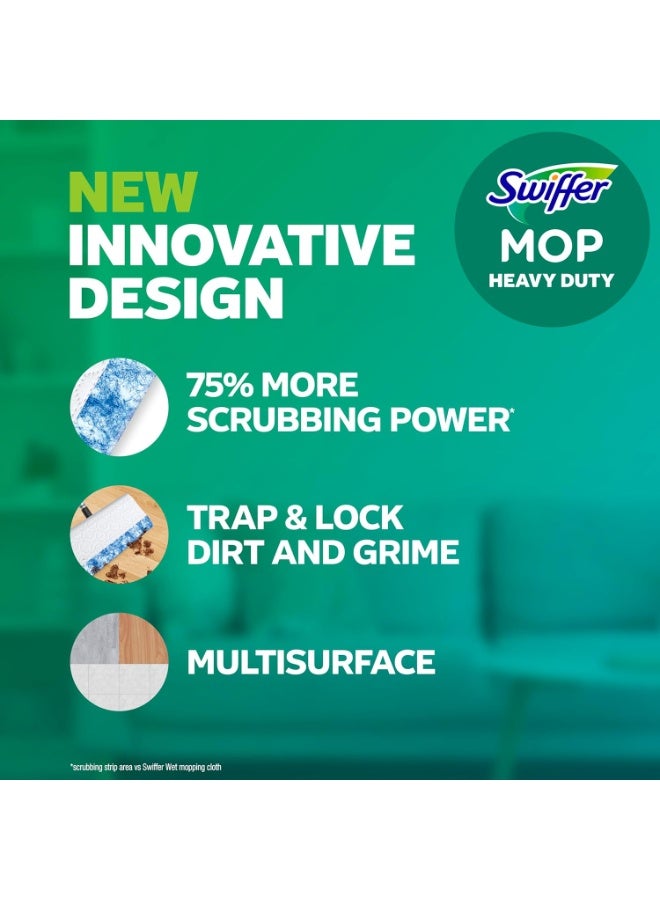 Swiffer Sweep + Mop, Wet Pads Refill, Floor Cleaner, Cleaning Cloths, Heavy Duty, Fresh, 20ct - Image 3