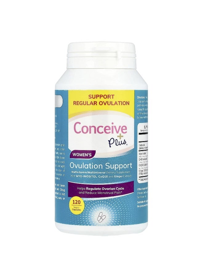 Conceive Plus كونسيف بلس، دعم الإباضة للنساء، 120 كبسولة نباتية - Image 1