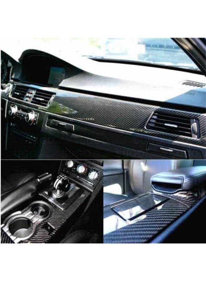KISSUN Auto Accessories 5D Glossy Carbon Fiber Wrap Vinyl Film Car Interior Wrap Stickers, Car DIY Interior Exterior (12 * 60inch) (US Stock) - Image 5