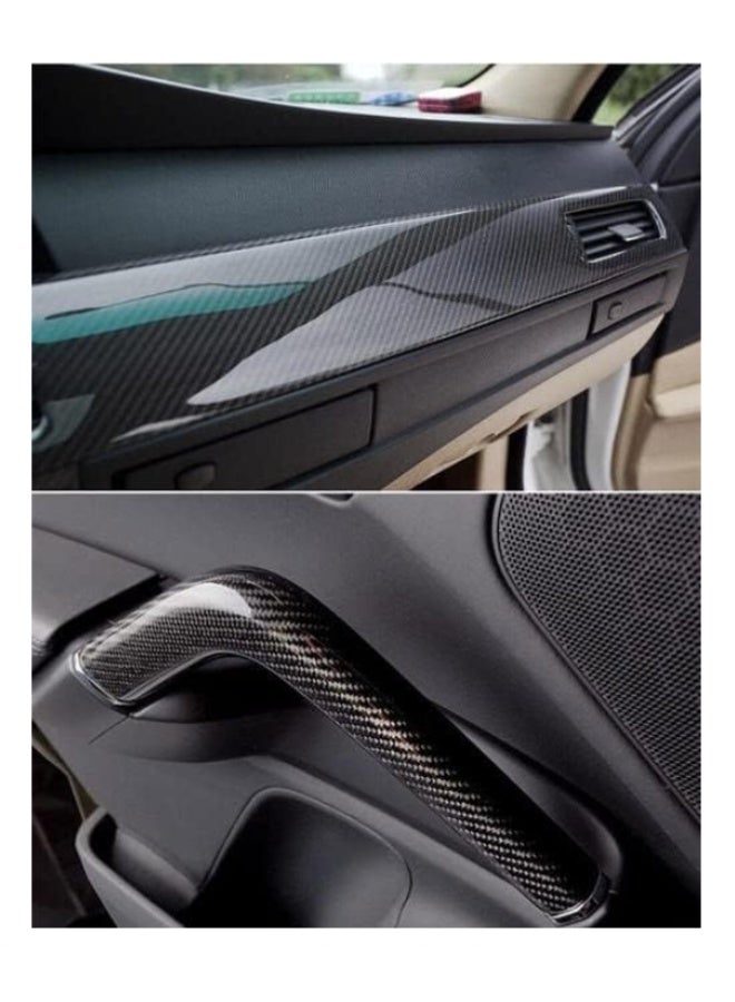 KISSUN Auto Accessories 5D Glossy Carbon Fiber Wrap Vinyl Film Car Interior Wrap Stickers, Car DIY Interior Exterior (12 * 60inch) (US Stock) - Image 2