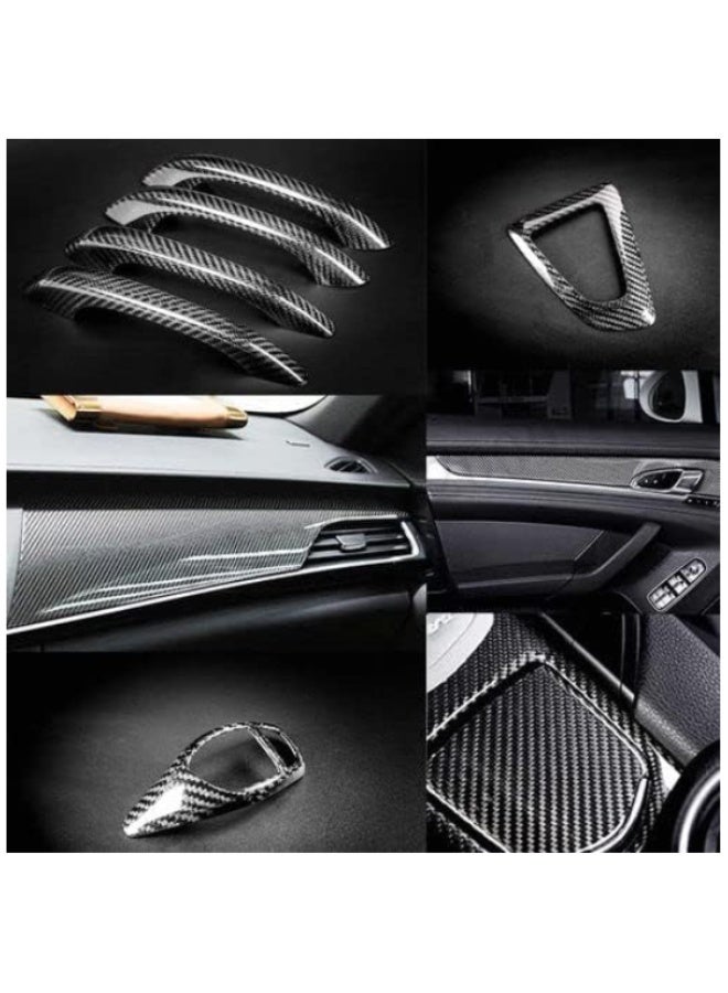 KISSUN Auto Accessories 5D Glossy Carbon Fiber Wrap Vinyl Film Car Interior Wrap Stickers, Car DIY Interior Exterior (12 * 60inch) (US Stock) - Image 4