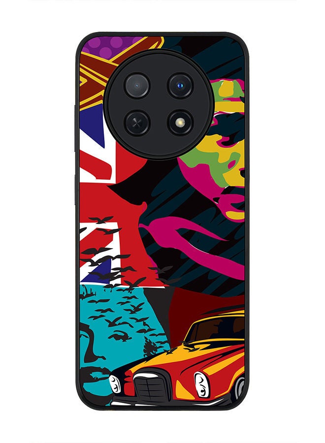 Stylizedd Rugged Black edge case for Huawei Nova Y91 4G  Huawei Enjoy 60X, Slim fit Soft Case Flexible Rubber Edges Anti Drop TPU Gel Thin Cover -  Retro Spy - Image 1