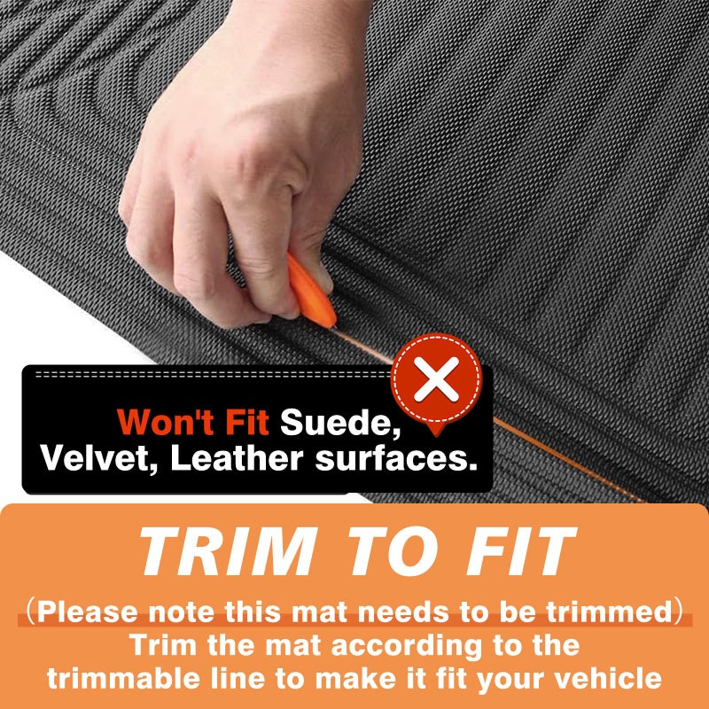 TripleAliners حصيرة سيارة TripleAliners تناسب جميع السيارات حماية من جميع الأحوال الجوية مادة XPE واقي ظهر المقعد قابل للتعديل متوافق مع معظم السيارات SUV سيدان (حصيرة ظهر المقعد) لا تناسب الأسطح المصنوعة من الجلد المدبوغ - Image 3