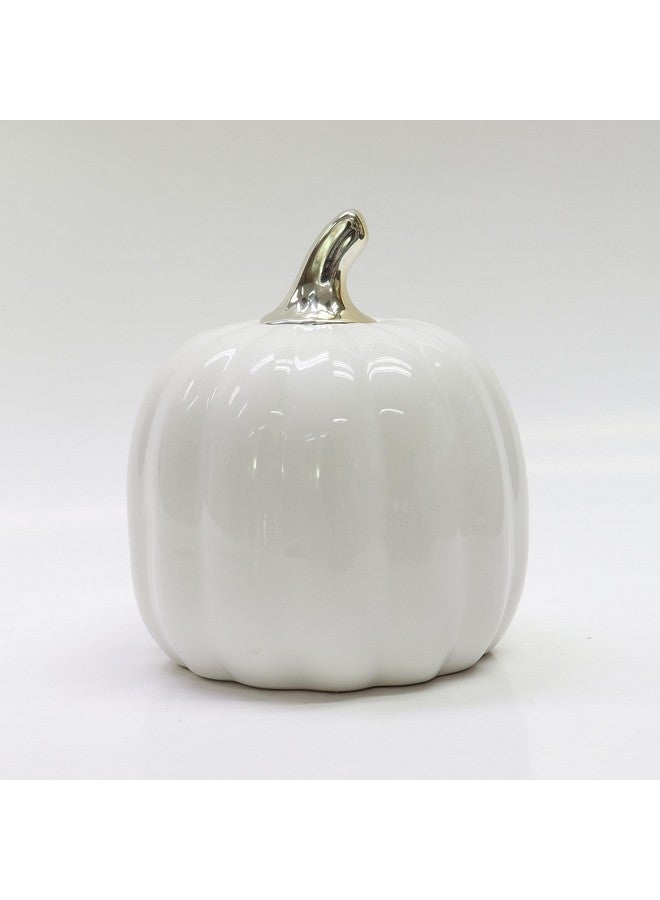 Nature's Mark Fall Harvest Ceramic Pumpkin Decor, Hello Fall - Image 4