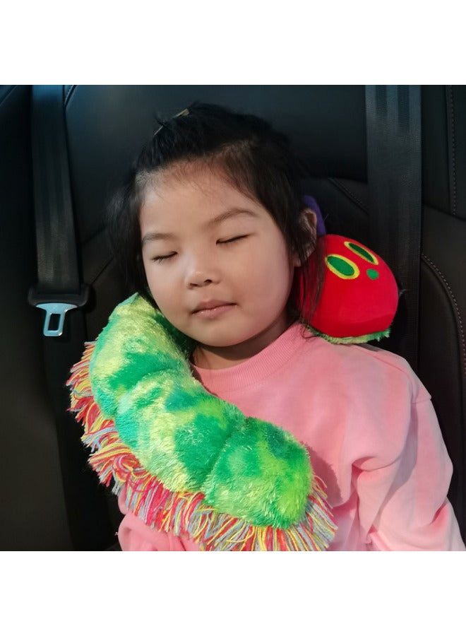 Children's Picture Book Very Machine Hungry Caterpillar Doll Pillow Children's Car Upper Neck Pillow Baby's Back Sleeping Artifact-Color:Small Size 25cm-Height:5 - Image 3