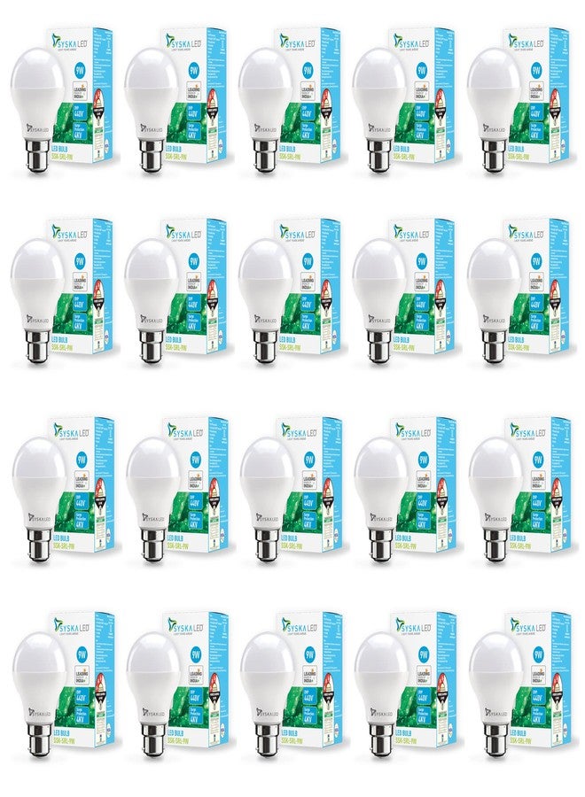 SYSKA 9W B22 Led White Bulb, Pack Of 20(B22D) - Image 1