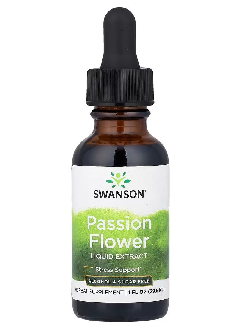 سوانسون، مستخلص سائل من زهرة العاطفة، خالي من الكحول والسكر، 1 أونصة سائلة (29.6 مل)