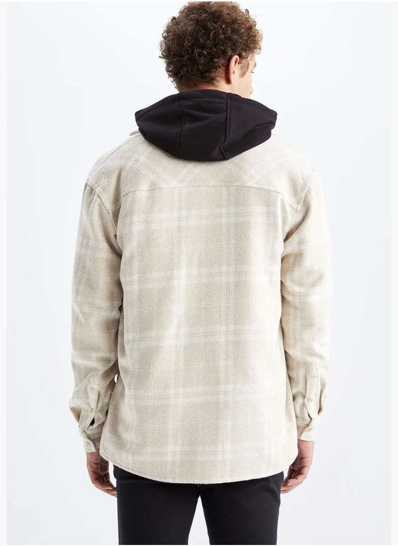 DeFacto Man Relax Fit Woven Long Sleeve Shirt