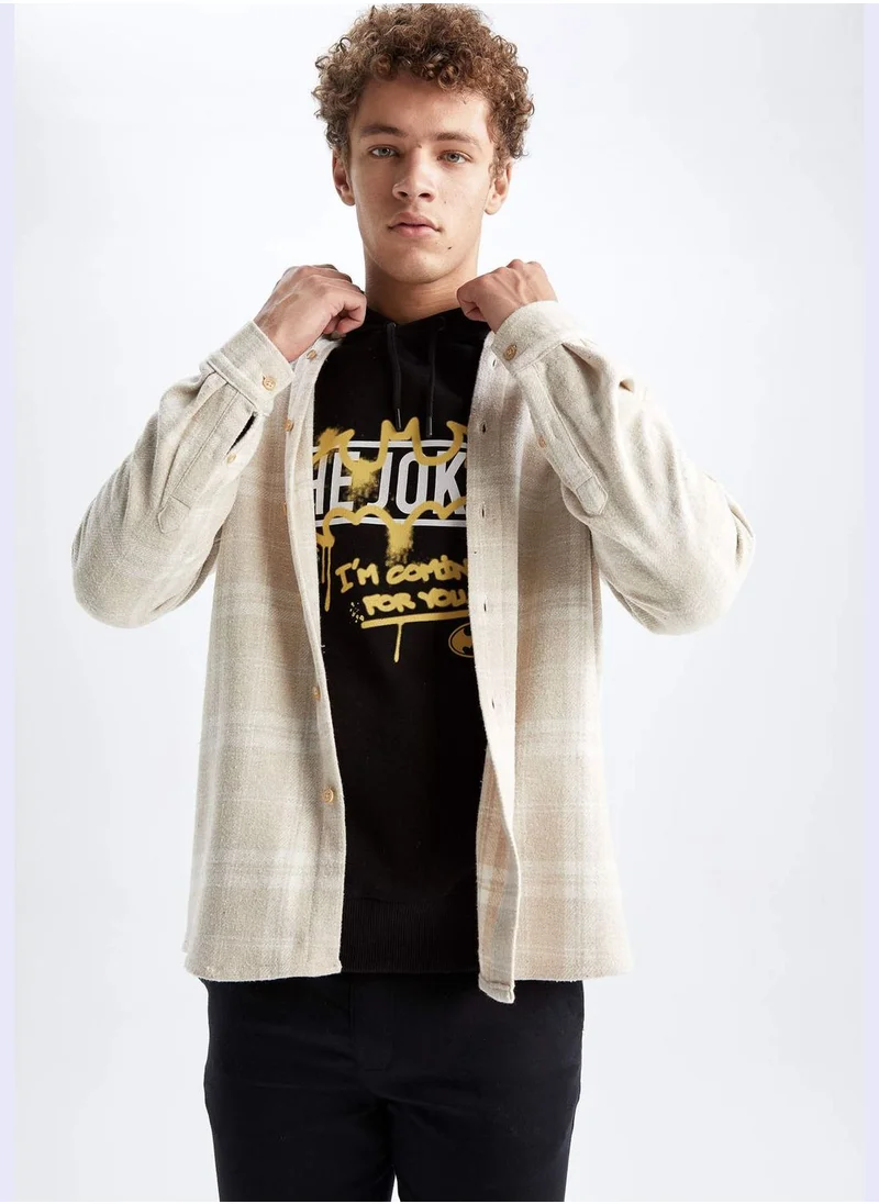 DeFacto Man Relax Fit Woven Long Sleeve Shirt