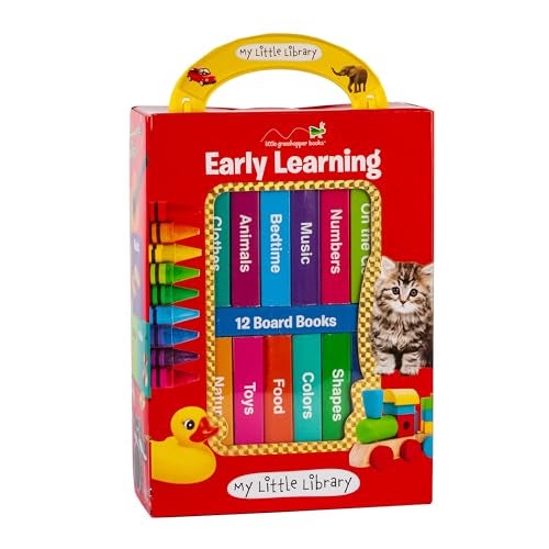 My Little Library Early Learning First Words 12 Board Books And Downloadable App 