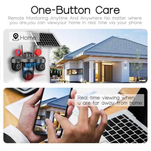ApnaCam 8+8+8MP 5G SIM Solar Battery Powered 3 Lens PTZ Camera 10x Optical Zoom | 360° View | Night Vision, Motion Detection Two-Way Audio | 128GB Storage | Solar CCTV Camera - Image 3