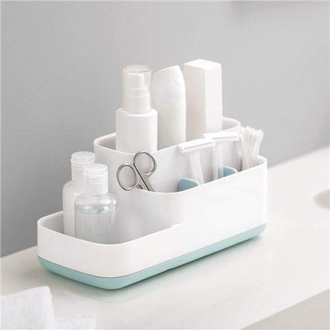 SOPTOOL 5 Compartment Kitchen and Bathroom Storage Holder Store Shelf Soap Cosmetics Toiletry Toothbrush for Wash Basin and Sink Soap Hand Wash Toothbrush Shaving Kit Toiletry Organizer - Image 2