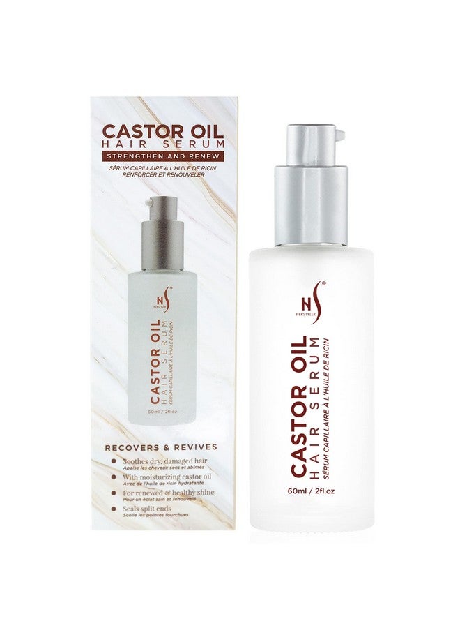 HerStyler Castor Oil Hair Serum for Hair Growth - Hair Shine Serum with Vitamin E - Hair Growth Serum - Hair Serum Heat Protectant - Vitamin E Hair Serum for Silky Hair - Image 1