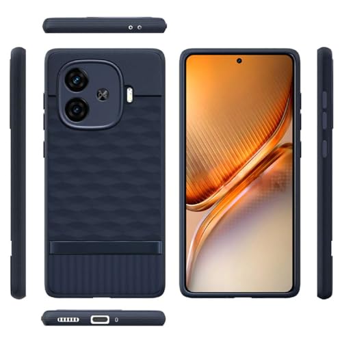 Casotec Shockproof Case for iQOO Neo 10R 5G | Full Camera Protection | TPU Flexible Back Cover for iQOO Neo 10R 5G (Steel Blue) - Image 3