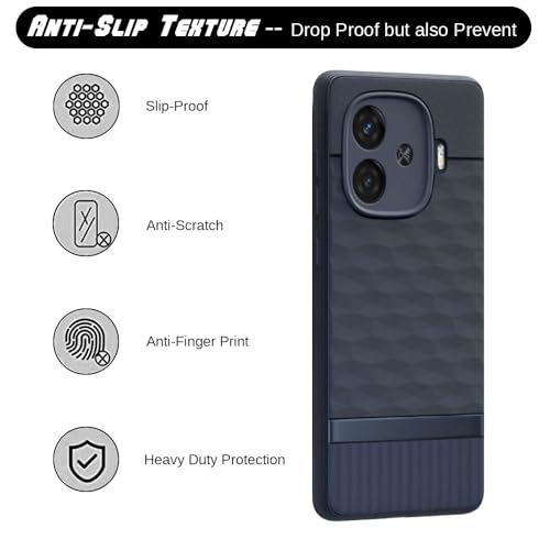 Casotec Shockproof Case for iQOO Neo 10R 5G | Full Camera Protection | TPU Flexible Back Cover for iQOO Neo 10R 5G (Steel Blue) - Image 5