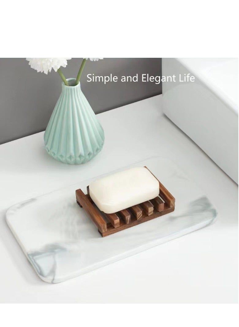 Sustainable Wooden Soap Dish with Self-Draining Design - Stylish Bathroom Accessory for Sustainable Home Decor - Image 2