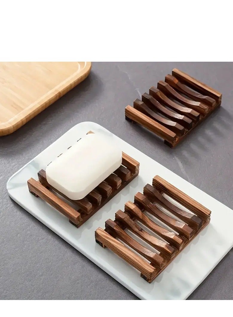 Sustainable Wooden Soap Dish with Self-Draining Design - Stylish Bathroom Accessory for Sustainable Home Decor - Image 1
