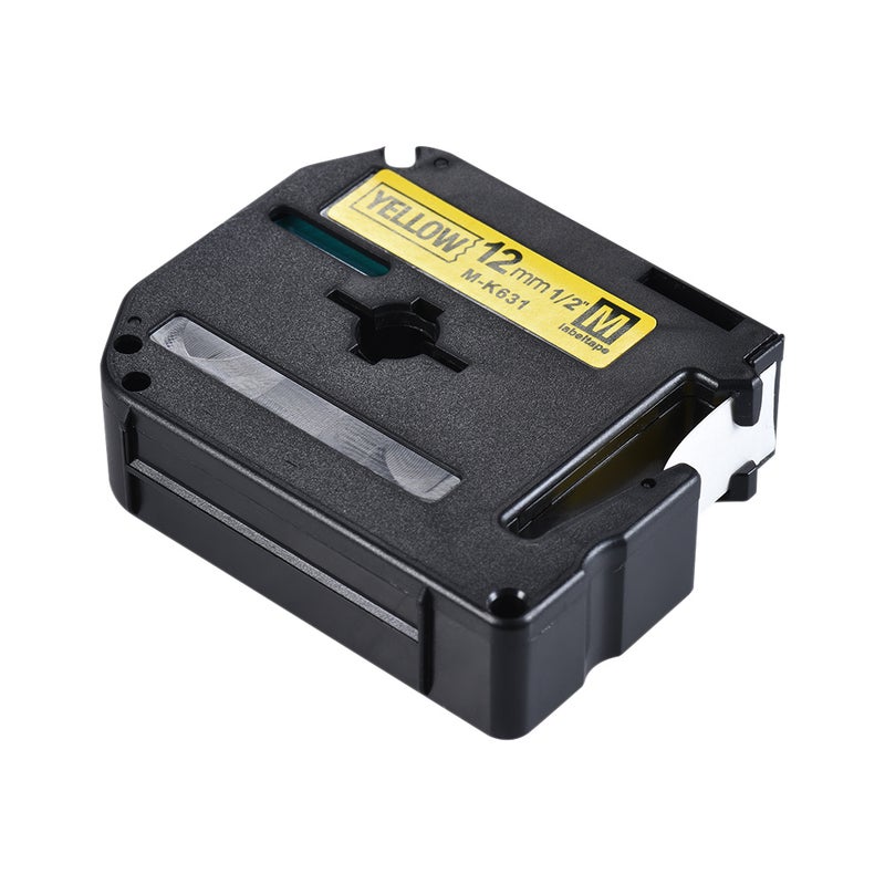 Black on Yellow Label Tape Compatible for Brother PT-65/PT-70/PT80  Label Printer 12mm * 8m - Image 4