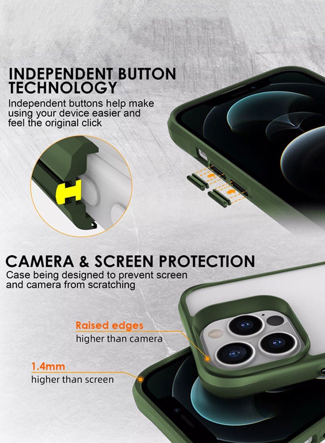 Theodor Protective Hybrid Case Cover For Apple Iphone 13 PRO 6.1 Green - Image 5