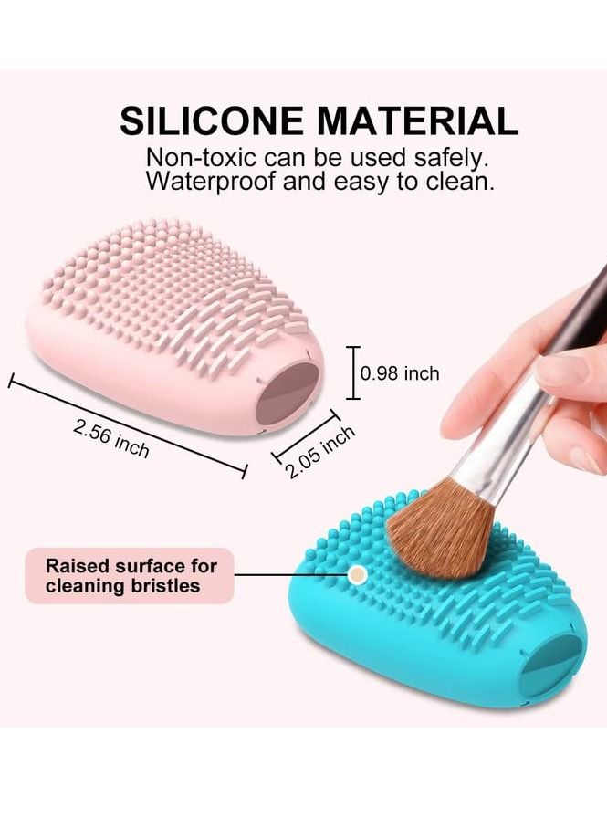 Y&D 3 PCS Makeup Brush Covers, Protector for Foundation Brush, Reusable Silicone Holder, Gifts Wife or Girlfriend Lover, White Pink Blue - Image 2