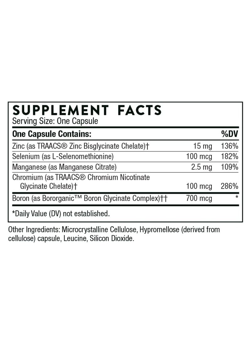 Thorne - Trace Minerals  - 90 Capsules - Dietary Supplement - Image 1