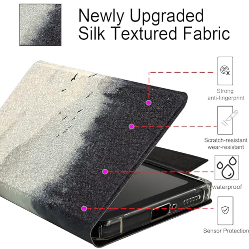 GOVTVA 2in1 Magnetic Detachable Flip Case for Onyx Boox Palma2 Pro (2025 Released) TPU Transparent Cover with Auto Sleep/Wake, Magnetic Closure Buckle (Misty Forest) - Image 2