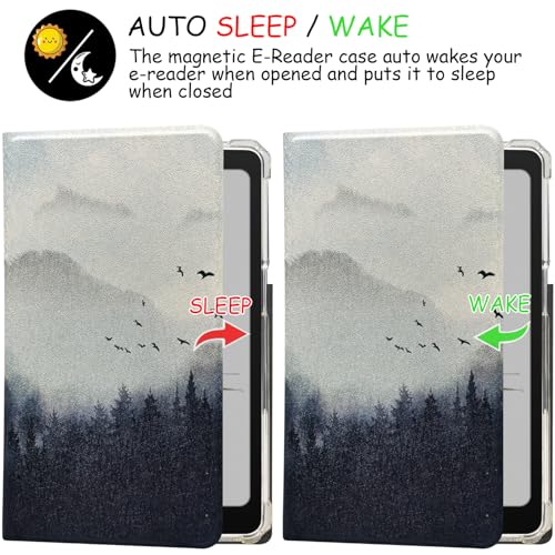 GOVTVA 2in1 Magnetic Detachable Flip Case for Onyx Boox Palma2 Pro (2025 Released) TPU Transparent Cover with Auto Sleep/Wake, Magnetic Closure Buckle (Misty Forest) - Image 5