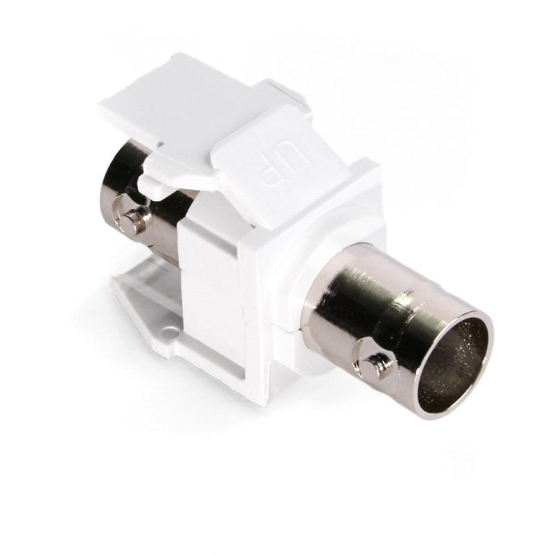Leviton BNC QuickPort Adapter, Nickel-Plated, 41084-BWF, White - Image 2