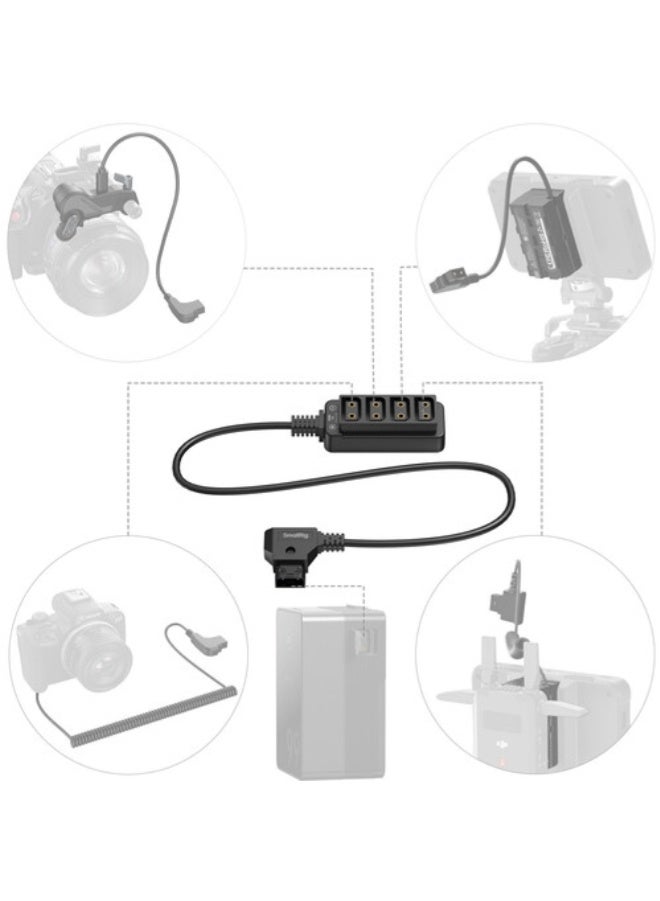 SmallRig Male D-Tap to 4-Port Female D-Tap Splitter Hub (25") - Image 3