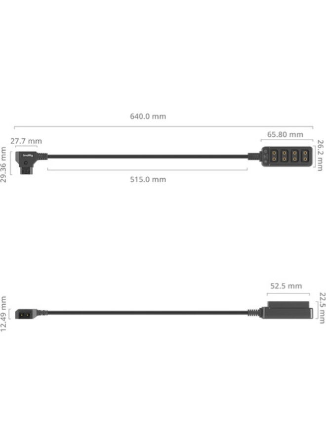SmallRig Male D-Tap to 4-Port Female D-Tap Splitter Hub (25") - Image 4