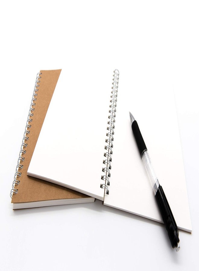 DSTELIN Soft Cover Spiral Notebook Journal 2-Pack, Blank Sketch Book Pad, Wirebound Memo Notepads Diary Notebook Planner with Unlined Paper, 100 Pages/ 50 Sheets, 7.5 inch x 5.1 inch (Brown) - Image 5