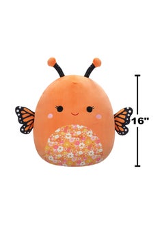 Squishmallows 16 inch Large Plush Mony Orange Monarch Butterfly with Floral Belly Officially Licensed Kellytoy Plush Toy Colorful Soft Gift for Kids Girls & Boys Washable Squishy Stuff Toy Multicolor All Age  - Image 5