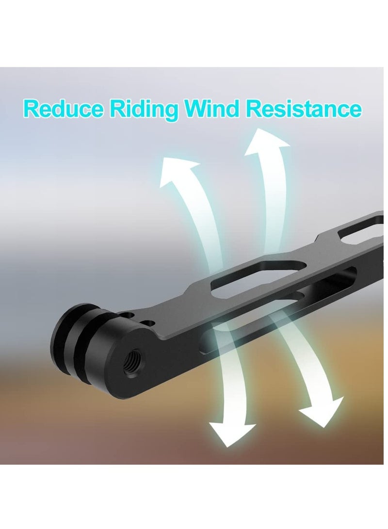 SOLARAE Arm for Action Camera Aluminum Alloy Extension, Tripod Mount Helmet Stick, Which Compatible with GoPro Hero 10/9/8/7/6/5 Black, Insta360 etc - Image 4