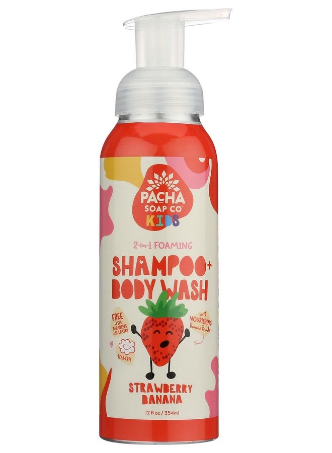 Pacha Soap Co Pacha Soap Kids Strawberry Banana 2 In 1 Shampoo & Body Wash, 12 Fz - Image 1