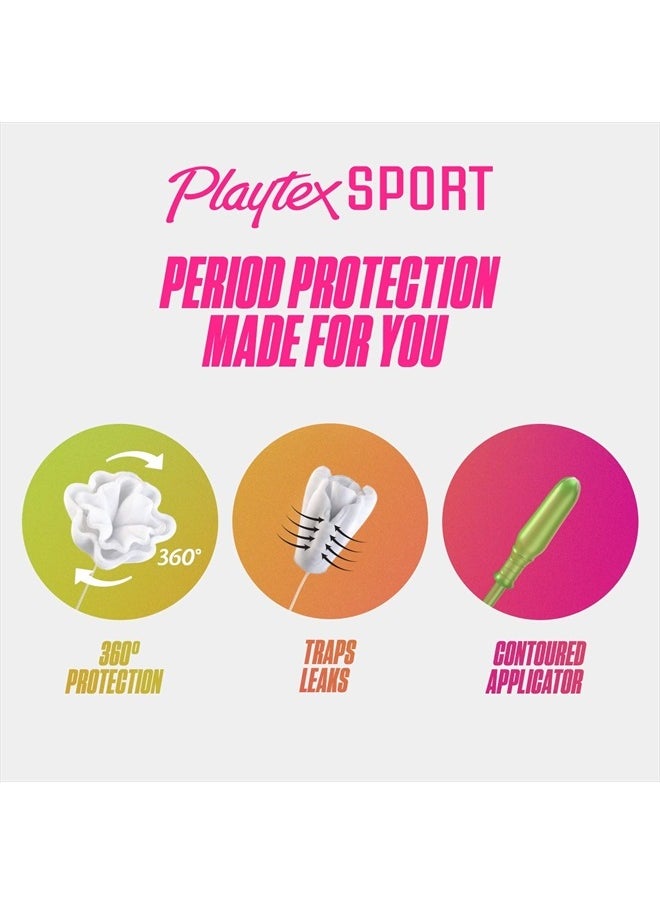 playtex - Playtex Sport Tampons, Multipack (24ct Regular/24ct Super Absorbency), Fragrance-Free - 48ct - Image 1