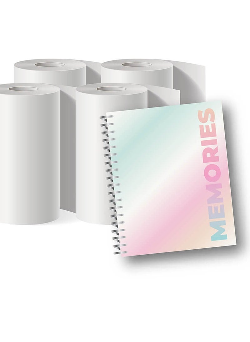 MOB Creative Kit Refill Paper Rolls Pack of 4 (3 Classic + 1 Sticker Roll) for Compatible Printers - Image 1