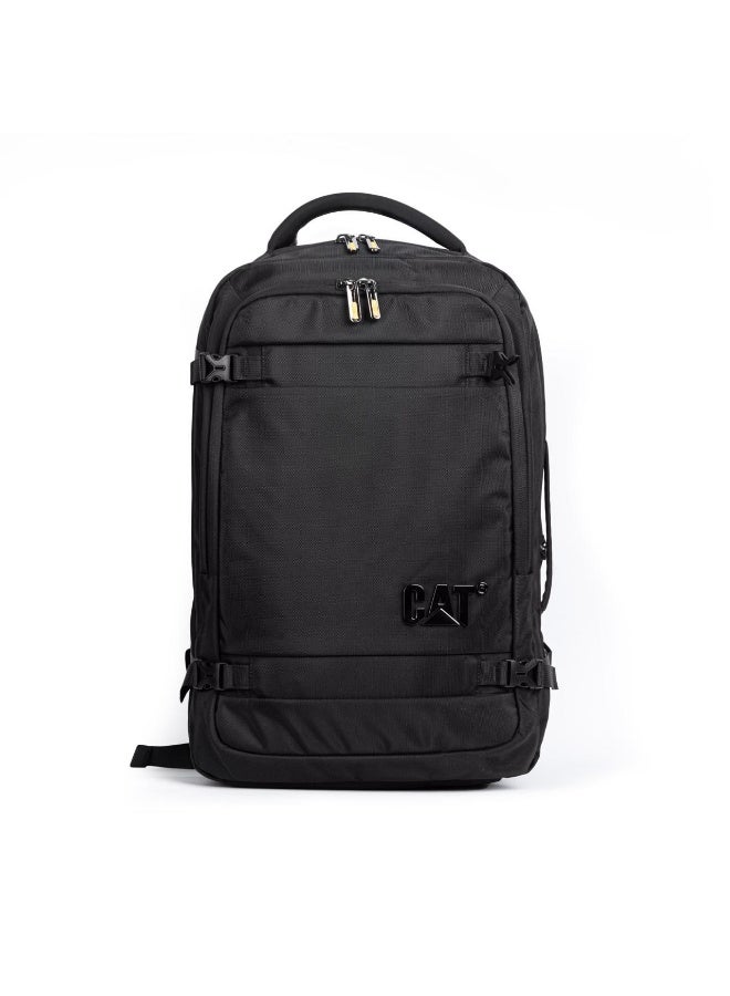 كات شنطة لابتوب CAT KH2306 بريميوم 15.6 بوصة - حقيبة ظهر قابلة للتوسعة للعمل والسفر - مقاومة للماء مع غطاء مطر - خامة قوية شديدة التحمل - أسود - Image 1