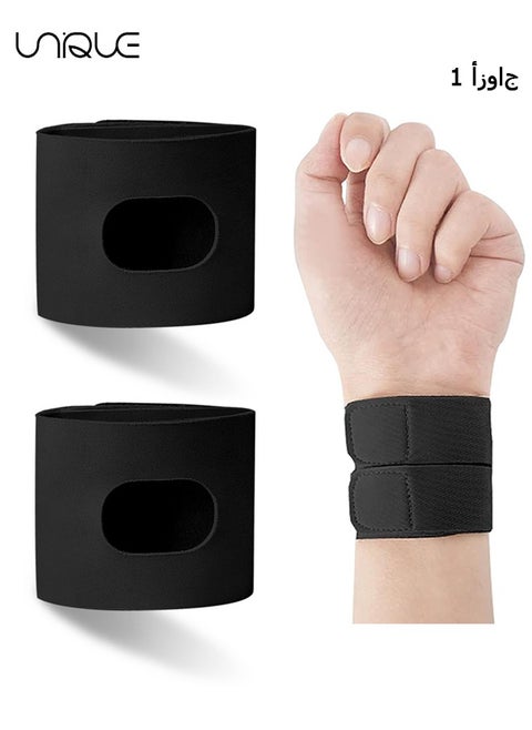2 Pack Wrist Brace for Carpal Tunnel, Ultra Slim Wrist Compression Strap Wrist Support for Pain Relief, Comfortable and Adjustable Wrist Brace for Daily Wear（Black）