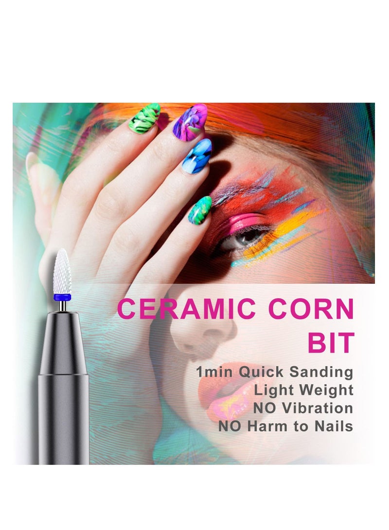 NIBEMINENT Electric Nail Files, Drill Portable File 25000RPM, Speed Adjustable Kit with Ceramic Bit for Drill, Manicure and Pedicure Tools Art DIY Salon Use - Image 2
