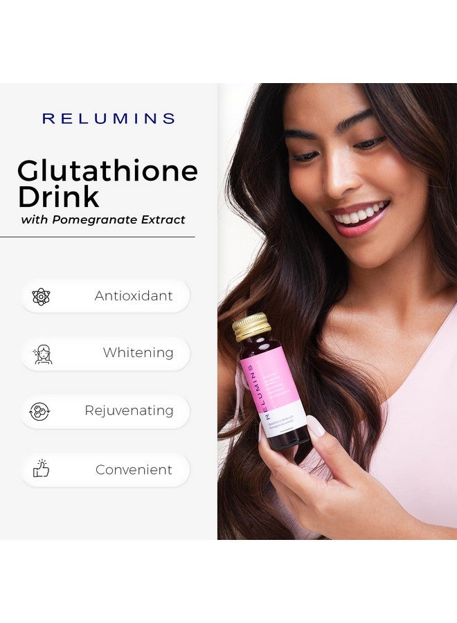 Relumins Glutathione Drink - Helps Promote Brighter, Boosts Skin Collagen Content, Increases Moisture for a Younger Looking Skin - Pomegranate Flavor, 50mL x 20 Gluta Shot Bottles - Image 3