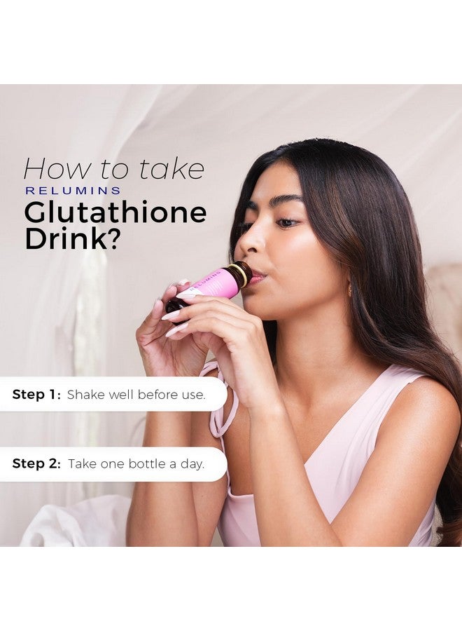 Relumins Glutathione Drink - Helps Promote Brighter, Boosts Skin Collagen Content, Increases Moisture for a Younger Looking Skin - Pomegranate Flavor, 50mL x 20 Gluta Shot Bottles - Image 4