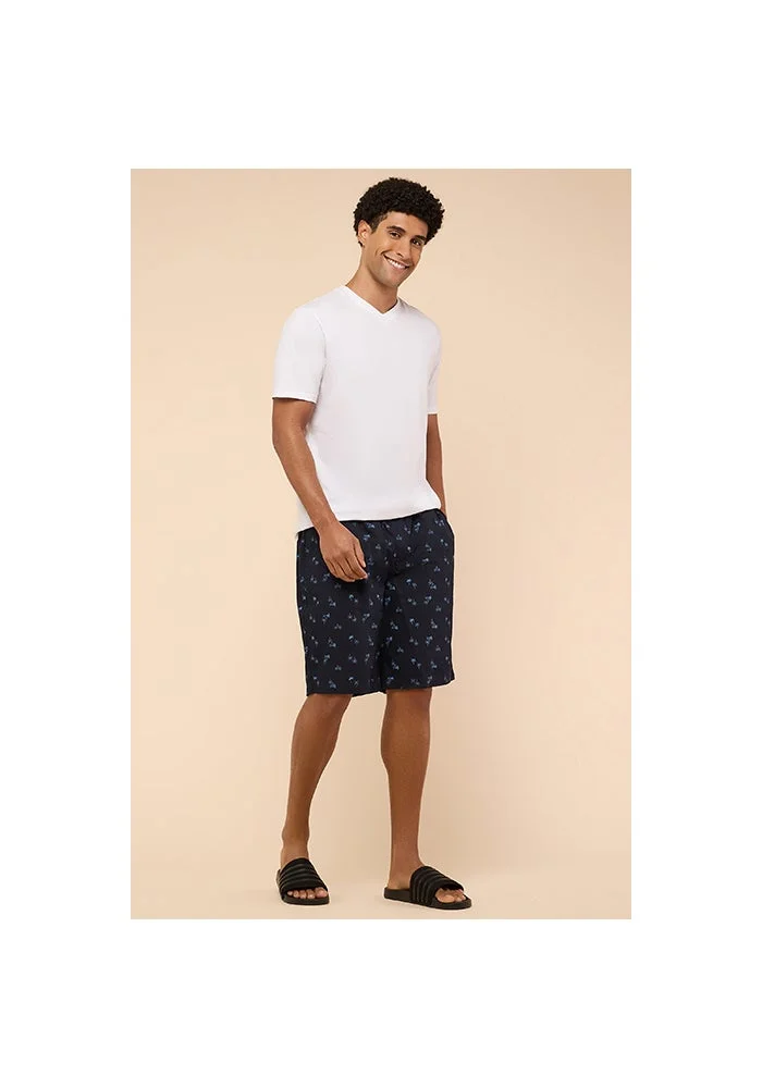 أر أند بي Printed Lounge Shorts with Drawstring Waist