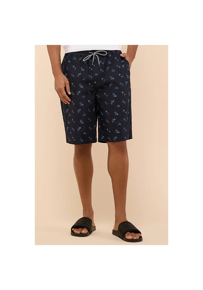 أر أند بي Printed Lounge Shorts with Drawstring Waist