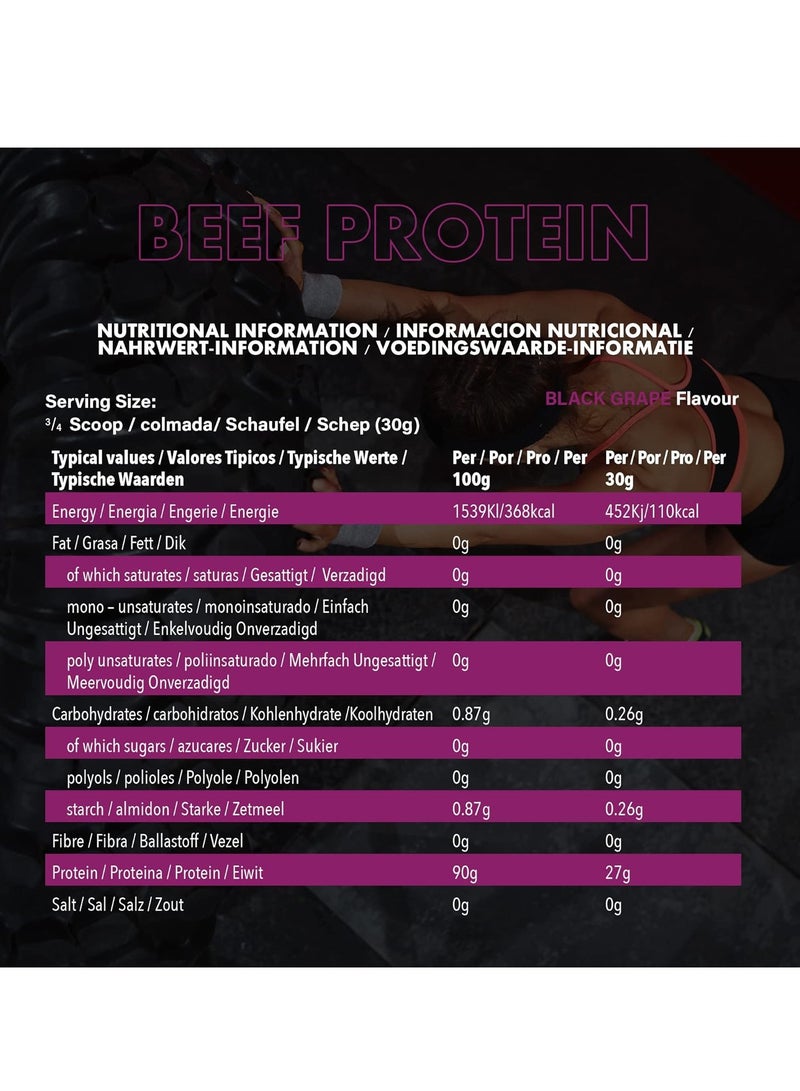 NXT Nutrition NXT Beef Protein Isolate Black Grape 1.8kg 60 Servings - Image 4